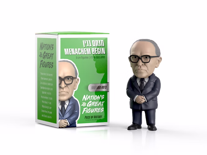 Menachem Begin Figura – Incluye Acrilico y tarjeta